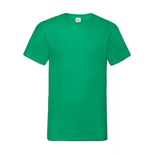 Férfi póló  Rövid ujjú Fruit of the Loom Valueweight V-Neck-Tee   Kelly zöld   urespolo.hu