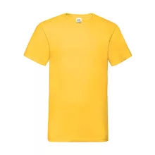 Férfi póló  Rövid ujjú Fruit of the Loom Valueweight V-Neck-Tee   Napraforgó sárga   urespolo.h
