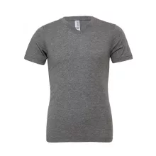 Uniszex rövid ujjú póló Bella Canvas Unisex Triblend V-Neck T-Shirt M, Szürke Triblend