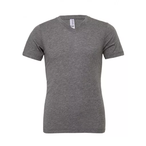 Uniszex rövid ujjú póló Bella Canvas Unisex Triblend V-Neck T-Shirt XL, Szürke Triblend