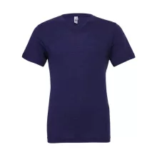 Uniszex rövid ujjú póló Bella Canvas Unisex Triblend V-Neck T-Shirt M, Sötétkék (navy) Triblend