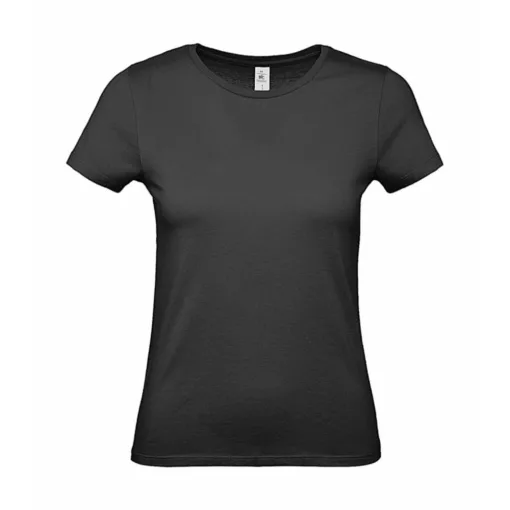 Csomag akciós póló (minimum 3 db) Női rövid ujjú póló B&C #E150 /women T-Shirt -XS, Fekete