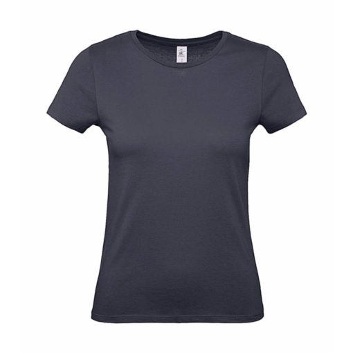 Női rövid ujjú póló B&C #E150 /women T-Shirt -XS, Világos sötétkék (navy)