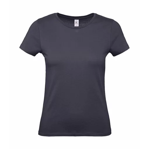 Női rövid ujjú póló B&C #E150 /women T-Shirt -M, Világos sötétkék (navy)