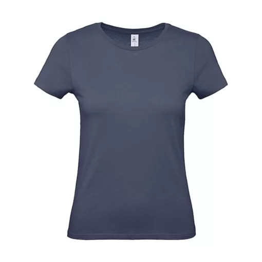 Női rövid ujjú póló B&C #E150 /women T-Shirt -XS, Farmer kék (Denim)