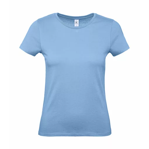 Női rövid ujjú póló B&C #E150 /women T-Shirt -M, Ég kék