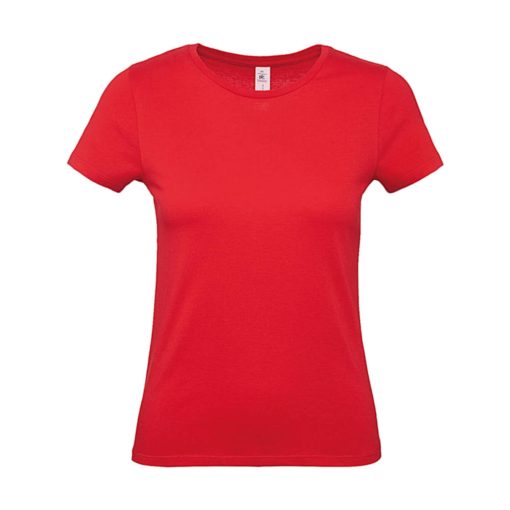 Női rövid ujjú póló B&C #E150 /women T-Shirt -XS, Piros