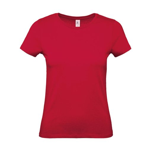 Női rövid ujjú póló B&C #E150 /women T-Shirt -XS, Mély piros
