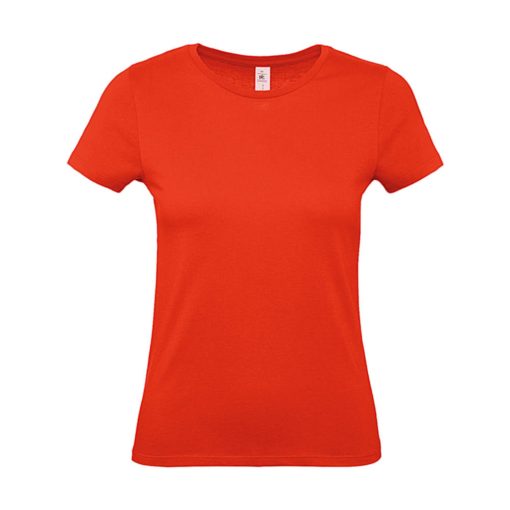 Csomag akciós póló (minimum 5 db) Női rövid ujjú póló B&C #E150 /women T-Shirt -S, Tűzpiro