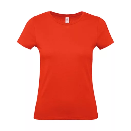 Női rövid ujjú póló B&C #E150 /women T-Shirt -2XL, Tűzpiros
