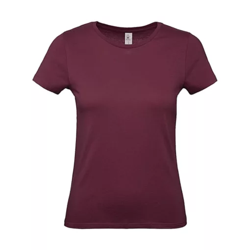 Csomag akciós póló (minimum 5 db) Női rövid ujjú póló B&C #E150 /women T-Shirt -M, Burgund