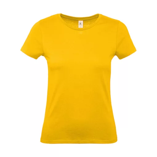 Női rövid ujjú póló B&C #E150 /women T-Shirt -XS, Aranysárga