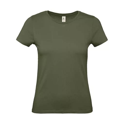 Női rövid ujjú póló B&C #E150 /women T-Shirt -S, Városi khaki