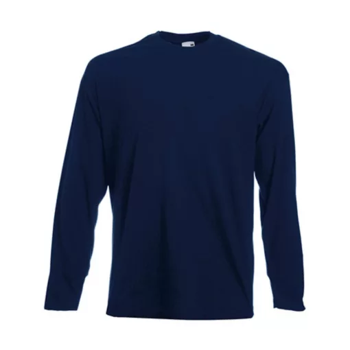 Férfi póló  Hosszú ujjú Fruit of the Loom Value Weight LS T   Fehér   urespolo.hu