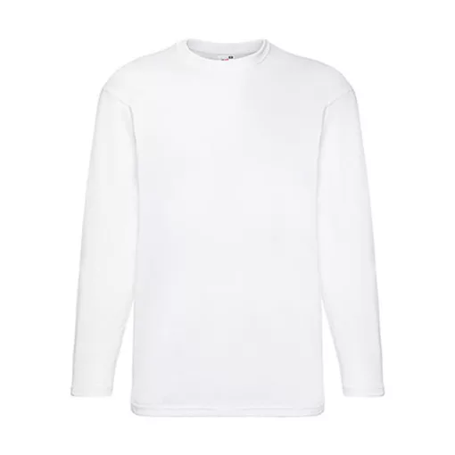 Férfi póló  Hosszú ujjú Fruit of the Loom Value Weight LS T   Fehér   urespolo.hu