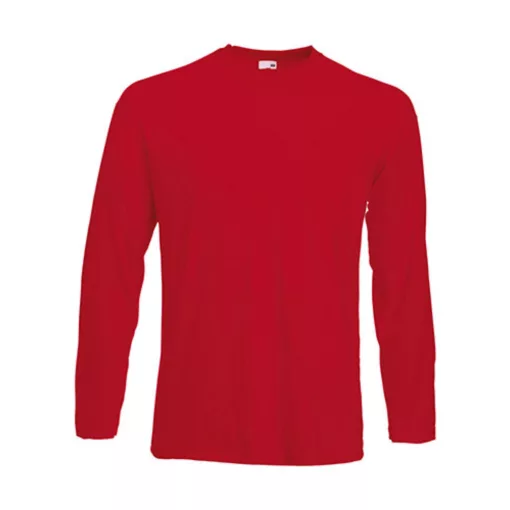 Férfi póló  Hosszú ujjú Fruit of the Loom Value Weight LS T   Fehér   urespolo.hu