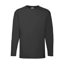 Férfi póló  Hosszú ujjú Fruit of the Loom Value Weight LS T   Fekete   urespolo.hu