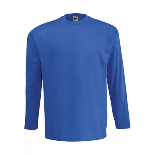 Férfi póló  Hosszú ujjú Fruit of the Loom Value Weight LS T   Heather szürke   urespolo.hu