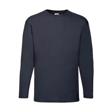 Férfi póló  Hosszú ujjú Fruit of the Loom Value Weight LS T   Mély sötétkék (navy)   urespolo.h