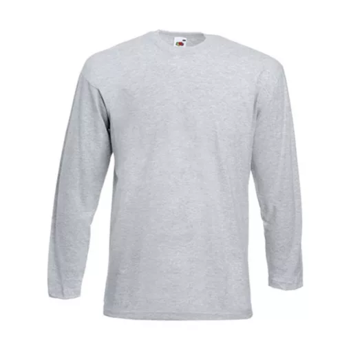 Férfi póló  Hosszú ujjú Fruit of the Loom Value Weight LS T   Mély sötétkék (navy)   urespolo.h