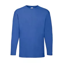 Férfi póló  Hosszú ujjú Fruit of the Loom Value Weight LS T   Királykék   urespolo.hu