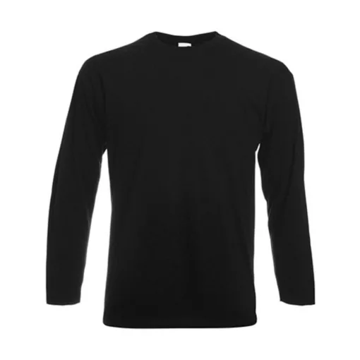 Férfi póló  Hosszú ujjú Fruit of the Loom Value Weight LS T   Piros   urespolo.hu
