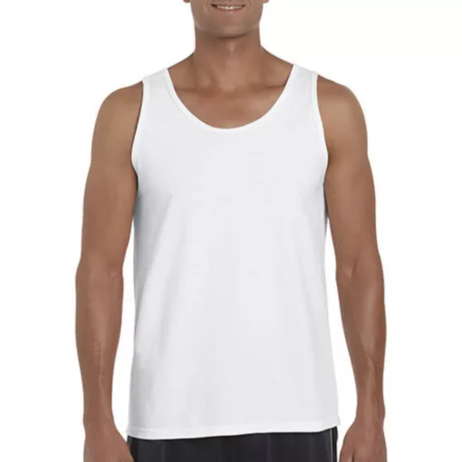 Uniszex póló  Ujjatlan Gildan Softstyle Adult Tank Top   Fehér   urespolo.hu