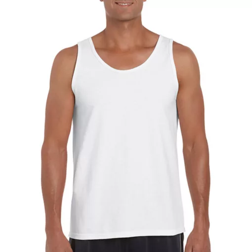 Uniszex póló  Ujjatlan Gildan Softstyle Adult Tank Top   Fehér   urespolo.hu