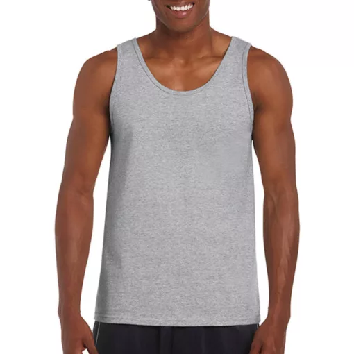 Uniszex póló  Ujjatlan Gildan Softstyle Adult Tank Top   Sportszürke   urespolo.hu