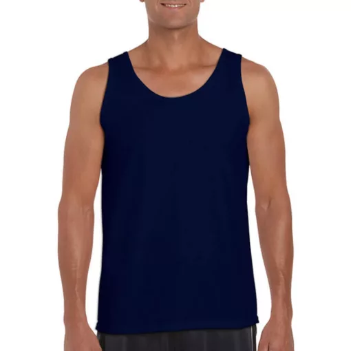 Uniszex póló  Ujjatlan Gildan Softstyle Adult Tank Top   Sötétkék (navy)   urespolo.hu