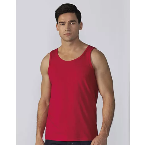 Uniszex póló  Ujjatlan Gildan Softstyle Adult Tank Top   Piros   urespolo.hu