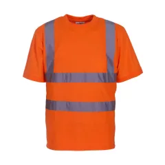 Női rövid ujjú fényvisszaverő ruha munkaruha Yoko Fluo T-Shirt 2XL, Fluo Narancs