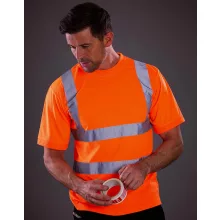 Női rövid ujjú fényvisszaverő ruha munkaruha Yoko Fluo T-Shirt 2XL, Fluo Narancs