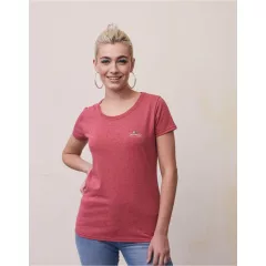 Női rövid ujjú póló Fruit of the Loom Ladies Vintage T Small Logo Print XL, Fehér