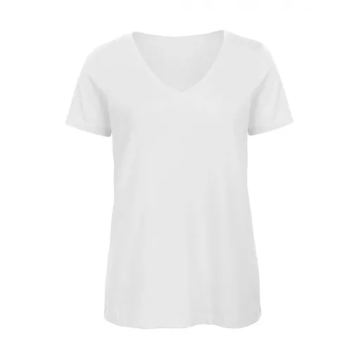 Női rövid ujjú organikus felső B and C Organic Inspire V /women T-Shirt XL, Fehér
