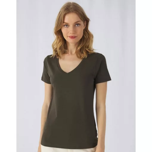 Női rövid ujjú organikus felső B and C Organic Inspire V /women T-Shirt 2XL, Fehér