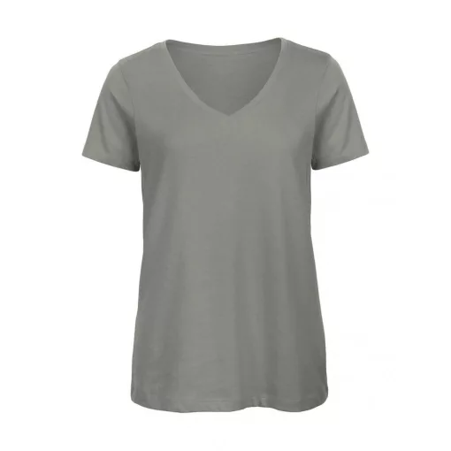 Női rövid ujjú organikus felső B and C Organic Inspire V /women T-Shirt M, Világos szürke