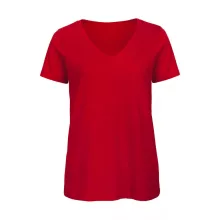 Női rövid ujjú organikus felső B and C Organic Inspire V /women T-Shirt S, Piros