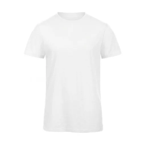 Férfi rövid ujjú organikus felső B and C Organic Inspire Slub /men T-shirt XL, Chic Tiszta fehé