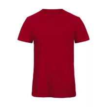 Férfi rövid ujjú organikus felső B and C Organic Inspire Slub /men T-shirt XL, Chic Piros