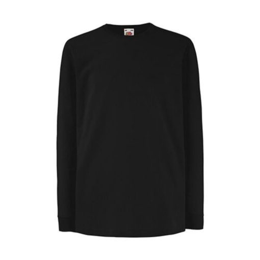 Gyerek póló  Hosszú ujjú Fruit of the Loom Valueweight Long Sleeve T Kids   Fehér   urespolo.hu