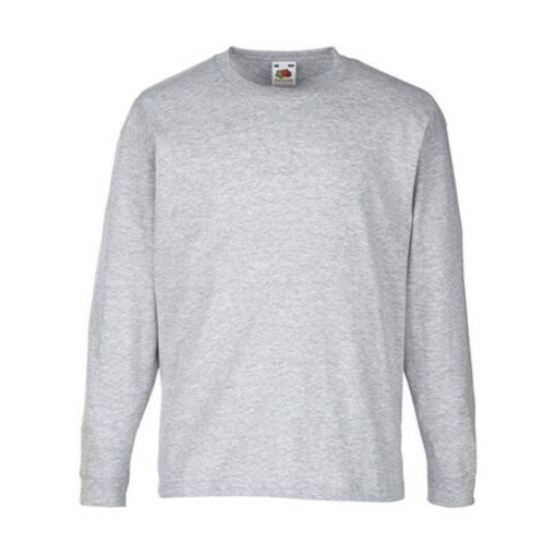 Gyerek póló  Hosszú ujjú Fruit of the Loom Valueweight Long Sleeve T Kids   Királykék   urespol