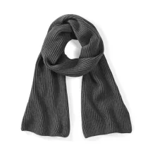 Uniszex sál Beechfield Metro Knitted Scarf Egy méret, Szürke