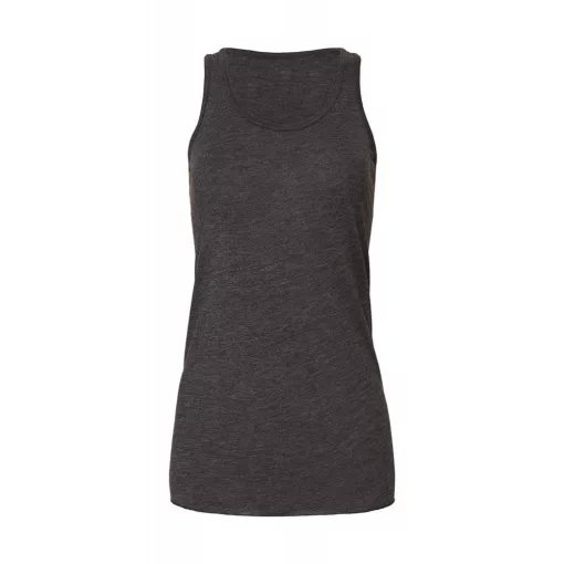 Női ujjatlan póló Bella Canvas Flowy Racerback Tank Top M, Heather sötétszürke