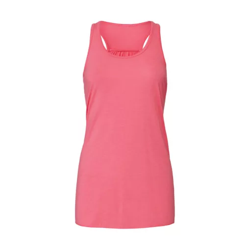Női ujjatlan póló Bella Canvas Flowy Racerback Tank Top M, Neon Rózsaszín