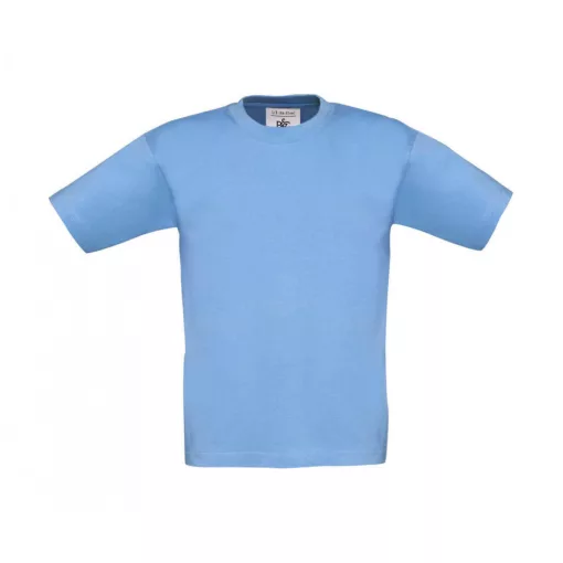 Gyerek rövid ujjú póló B and C Exact 190/kids T-Shirt 7/8 (122/128), Ég kék