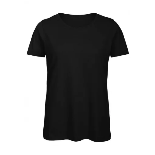 Női rövid ujjú organikus póló B and C Organic Inspire T /women T-Shirt M, Fekete