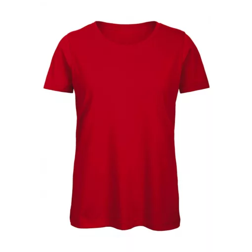 Női rövid ujjú organikus póló B and C Organic Inspire T /women T-Shirt XL, Piros