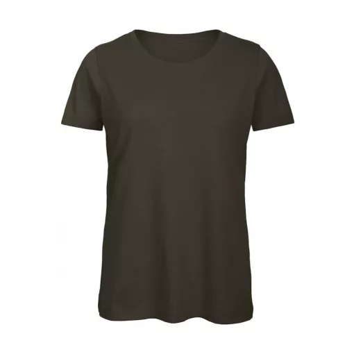 Női rövid ujjú organikus póló B and C Organic Inspire T /women T-Shirt XS, Khaki zöld