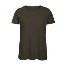 Női rövid ujjú organikus póló B and C Organic Inspire T /women T-Shirt XL, Khaki zöld